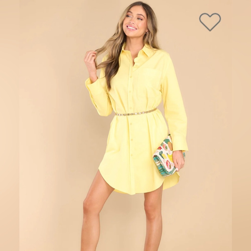 English Factory Yellow Shirt Dress